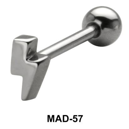 Lightning S316L Tongue Piercing MAD-57